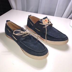 Blue Suede Tommy Bahama Calderon Boat Shoe